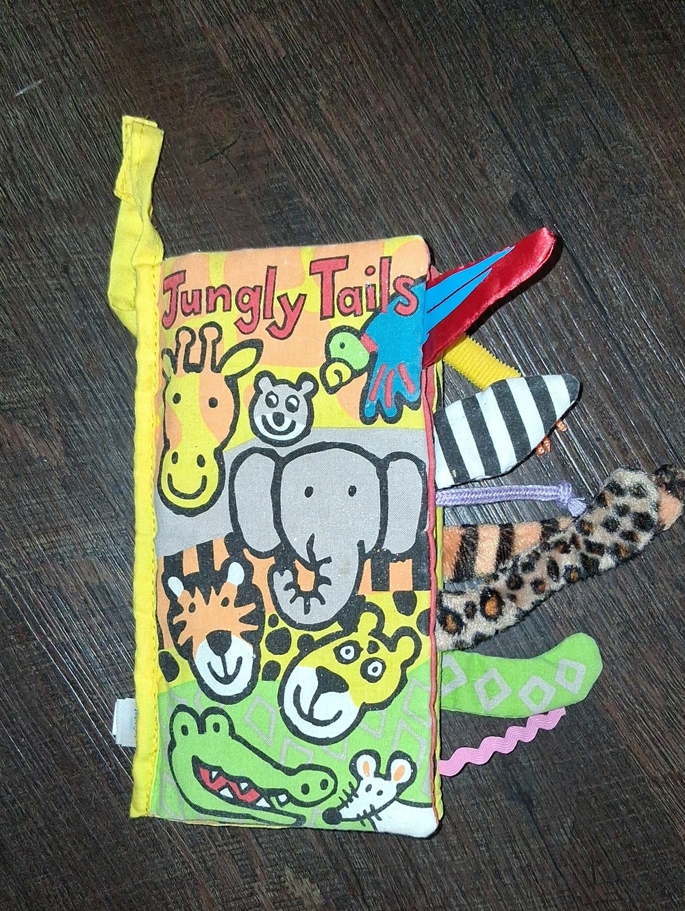 Jellycat Yellow Multicolor Jungle Tails Soft Activity Book